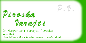 piroska varajti business card